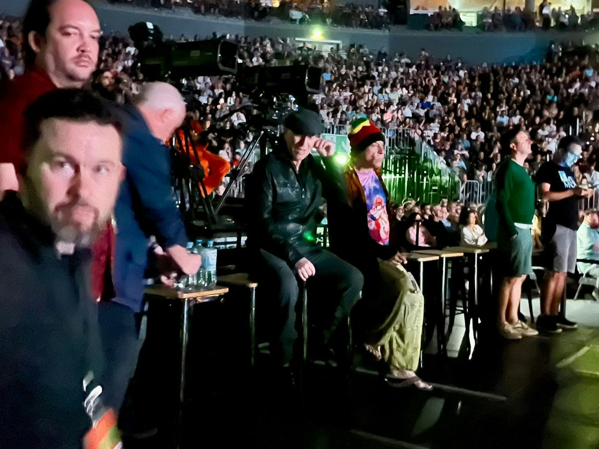 Bruce Springsteen und Little Steven in der Arena.