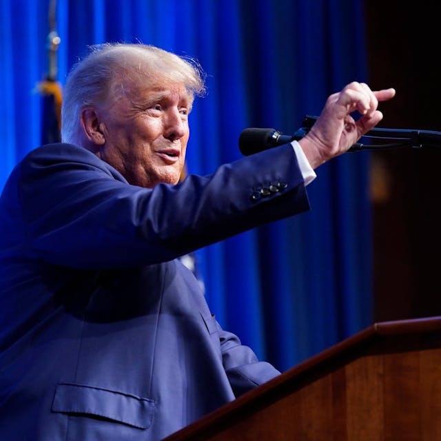 Ex-US-Präsident Donald Trump bei einem Auftritt in North Carolina am Wochenende.