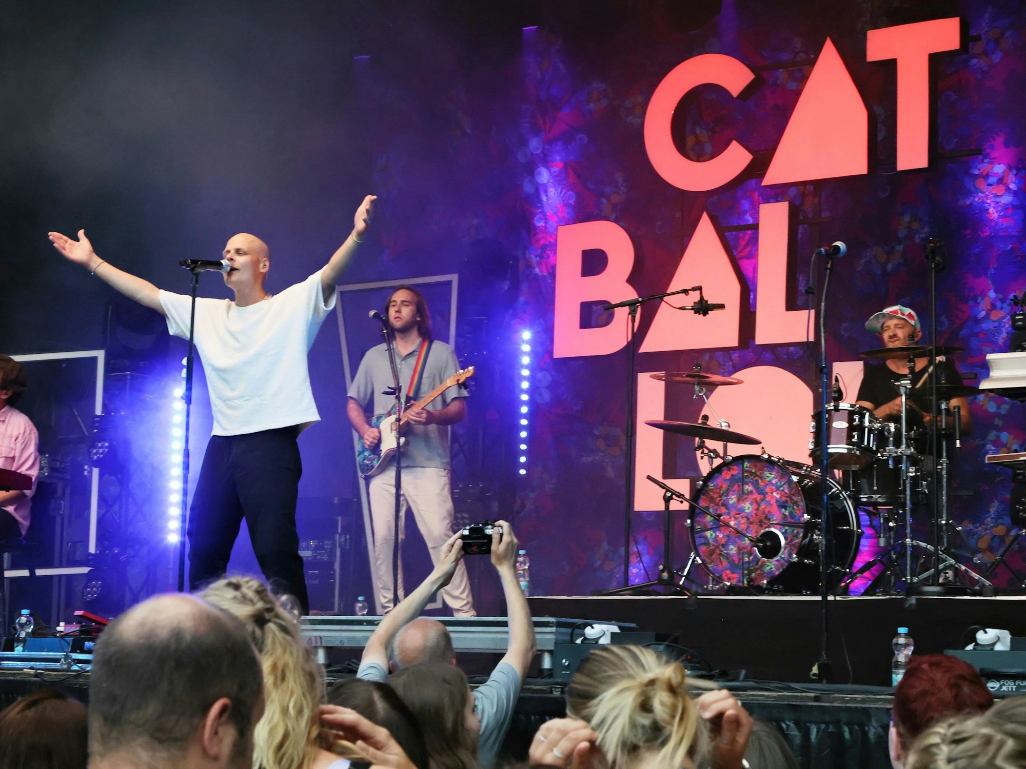Cat Ballou auf der Bühne im Wuppermannpark in Schlebusch.