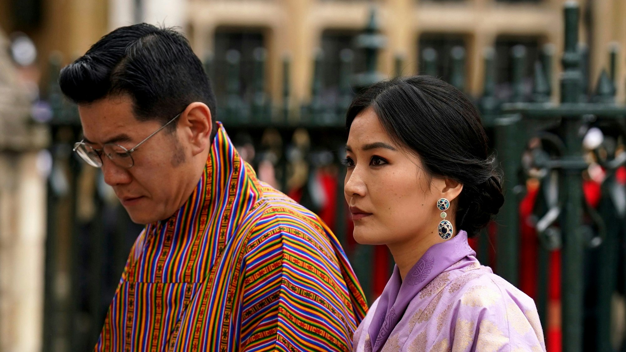 Jigme Khesar Namgyel Wangchuck und Jetsun Pema in London.