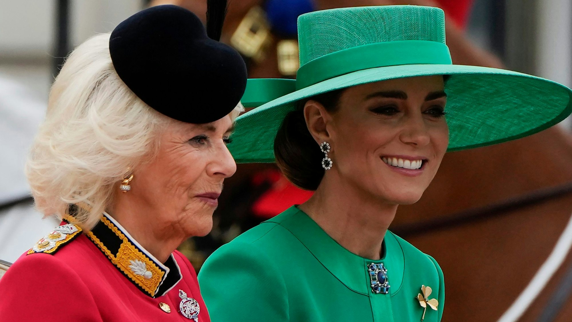 Königin Camilla und Prinzessin Kate bei „Trooping the Colour 2023“.