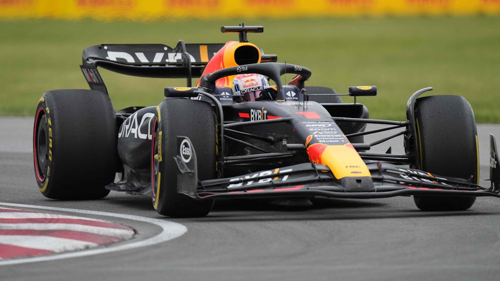 Max Verstappens Rennwagen vom Team Red Bull.