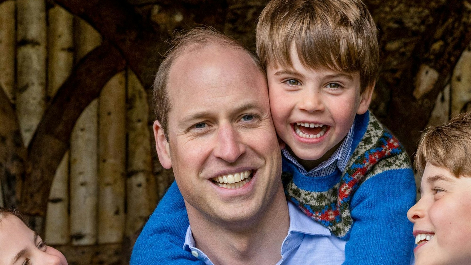 Prinz William mit seinen Kindern Prinzessin Charlotte (l-r), Prinz Louis und Prinz George.