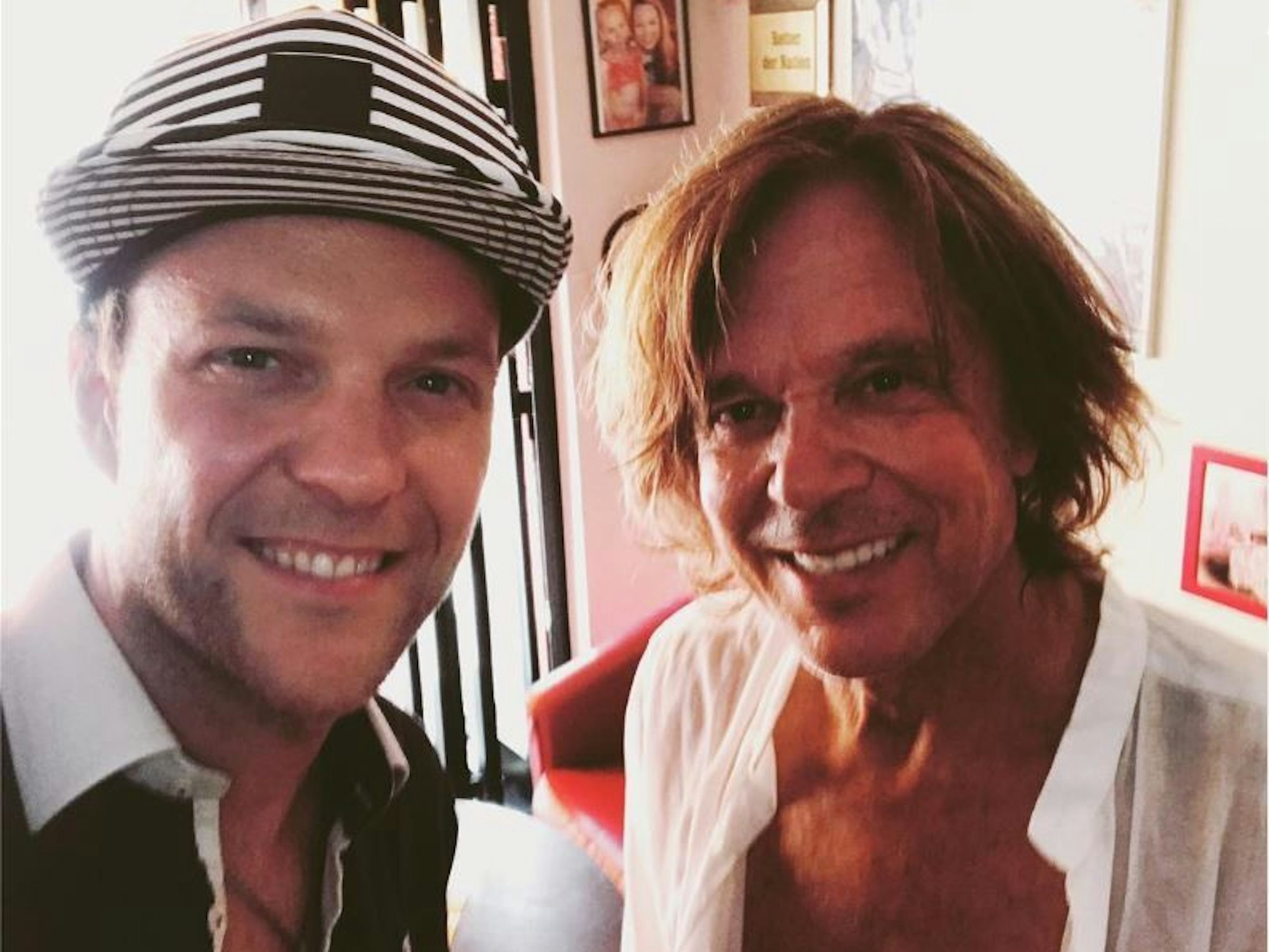Alex Engel und Jürgen Drews auf einem gemeinsamen Instagram-Foto von 6. August 2018.