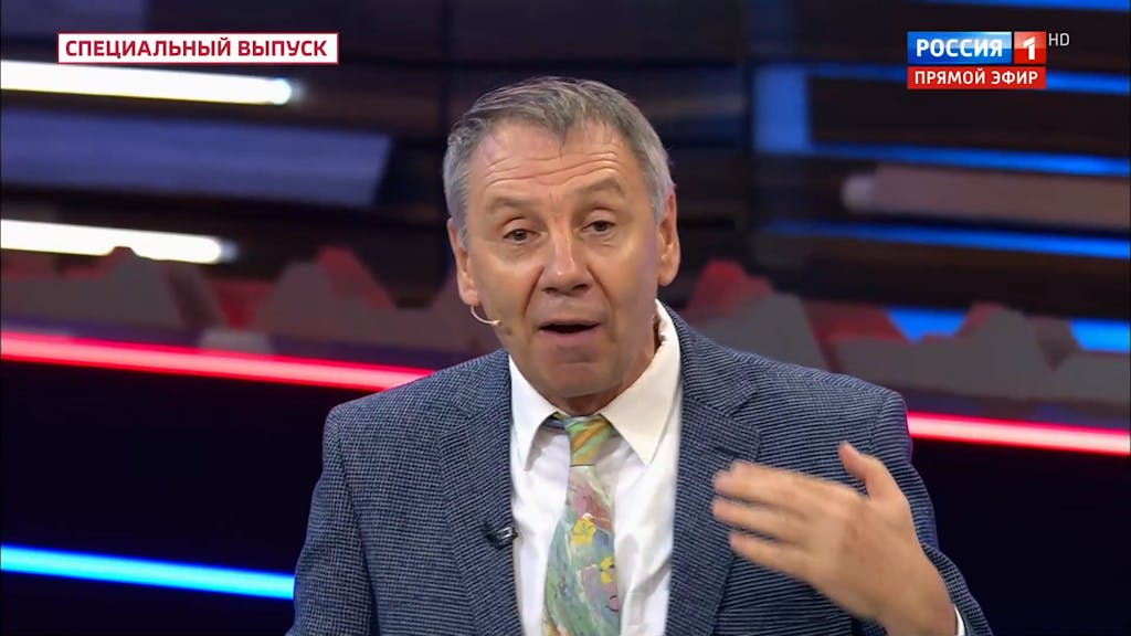 Sergei Markow, Professor für internationale Beziehungen an einer Moskauer Universität, erklärt am 15. Juni im russischen Sender Rossija 1, dass Russland gar keinen Krieg wolle.