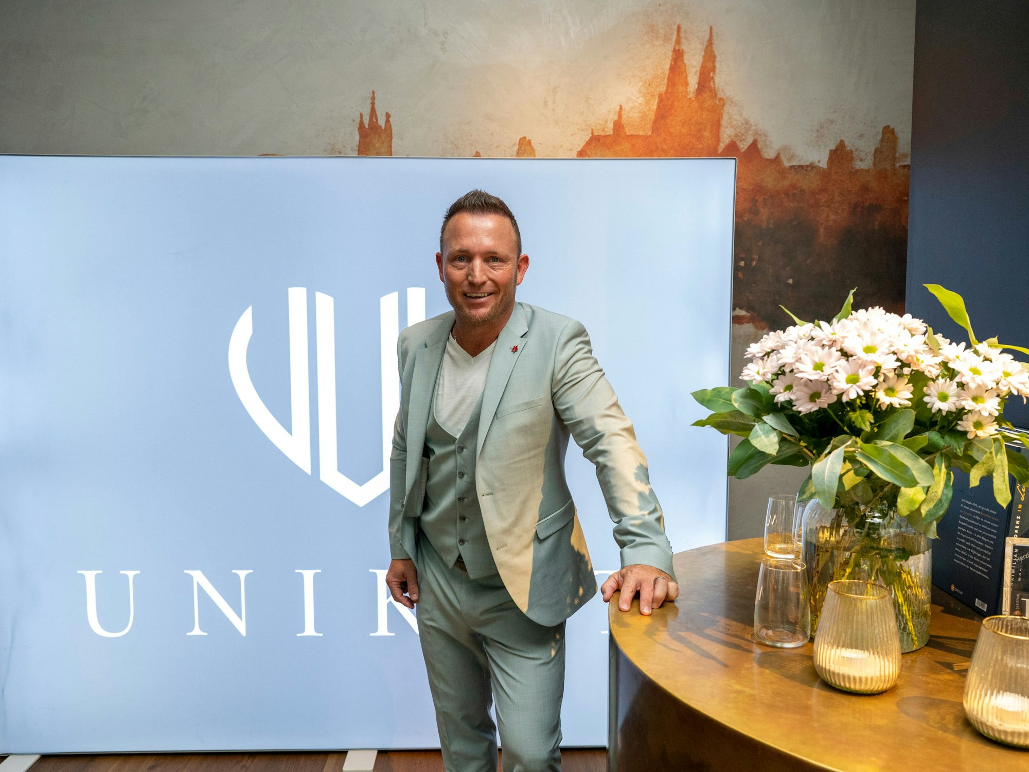 Benjamin Bruns beim Gründungsevent der neuen Firma Unikat.