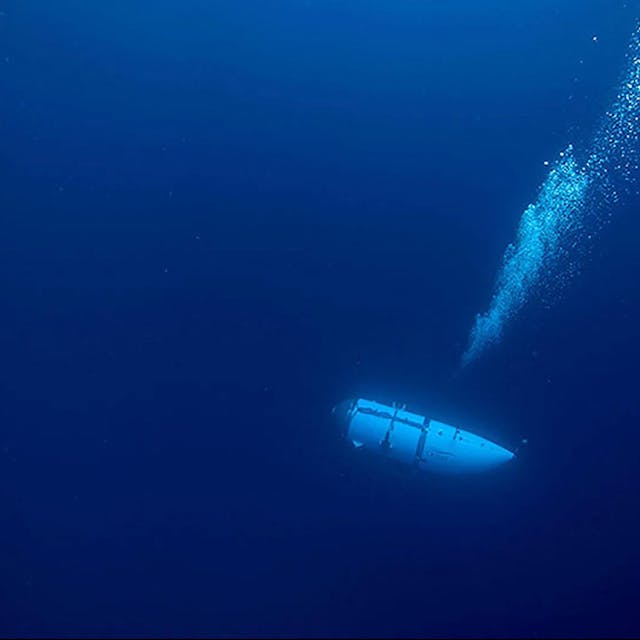 Das vermisste U-Boot Titan bei einem Abstieg. AFP PHOTO / OceanGate Expeditions