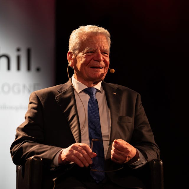 Buchautor und Bundespräsident a. D. Joachim Gauck auf der phil Cologne.