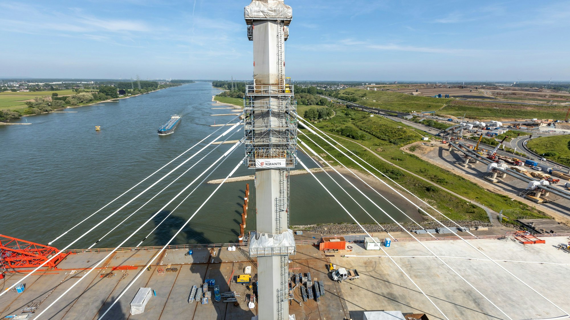 Leverkusener Brücke Juni 2023, Leverkusen, Rhein, Brücke, Autobahnbrücke