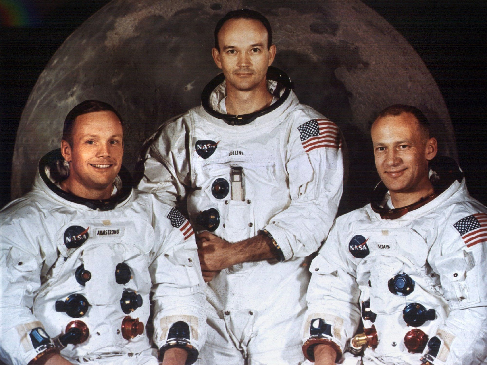 Die Besatzung von „Apollo 11“, die Astronauten Neil Armstrong (l-r), Michael Collins und Edwin Aldrin.