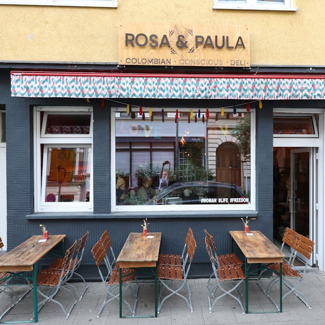 Das Restaurant „Rosa &amp; Paula“ von außen