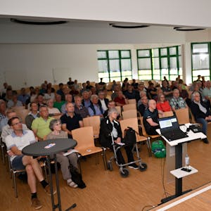 Bürgerhaus Overath, Veranstaltung "Wärmepumpe" der Bürgerstiftung Umwelt und Klimaschutz mit Referent Dr. Peter Klafka.