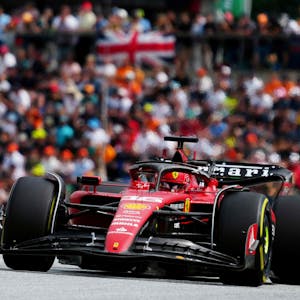 Ferrari's Monegasque driver Charles Leclerc competes during the Formula One Austrian Grand Prix at the Red Bull race track in Spielberg, Austria on July 2, 2023. (Photo by GEORG HOCHMUTH / APA / AFP) / Austria OUT