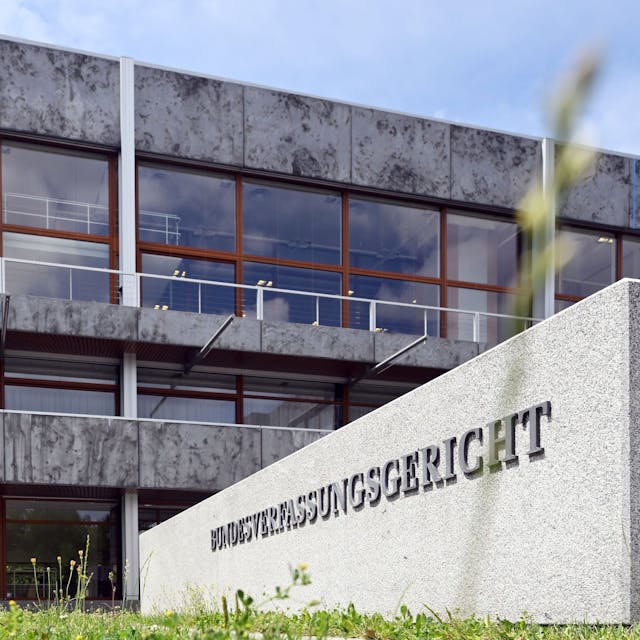 Baden-Württemberg, Karlsruhe: Blick auf das Gebäude des Bundesverfassungsgerichts.&nbsp;