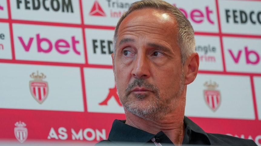 Adi Hütter, Ex-Coach von Borussia Mönchengladbach, hier bei seiner Vorstellung als neuer Trainer der AS Monaco am 6. Juli 2023.