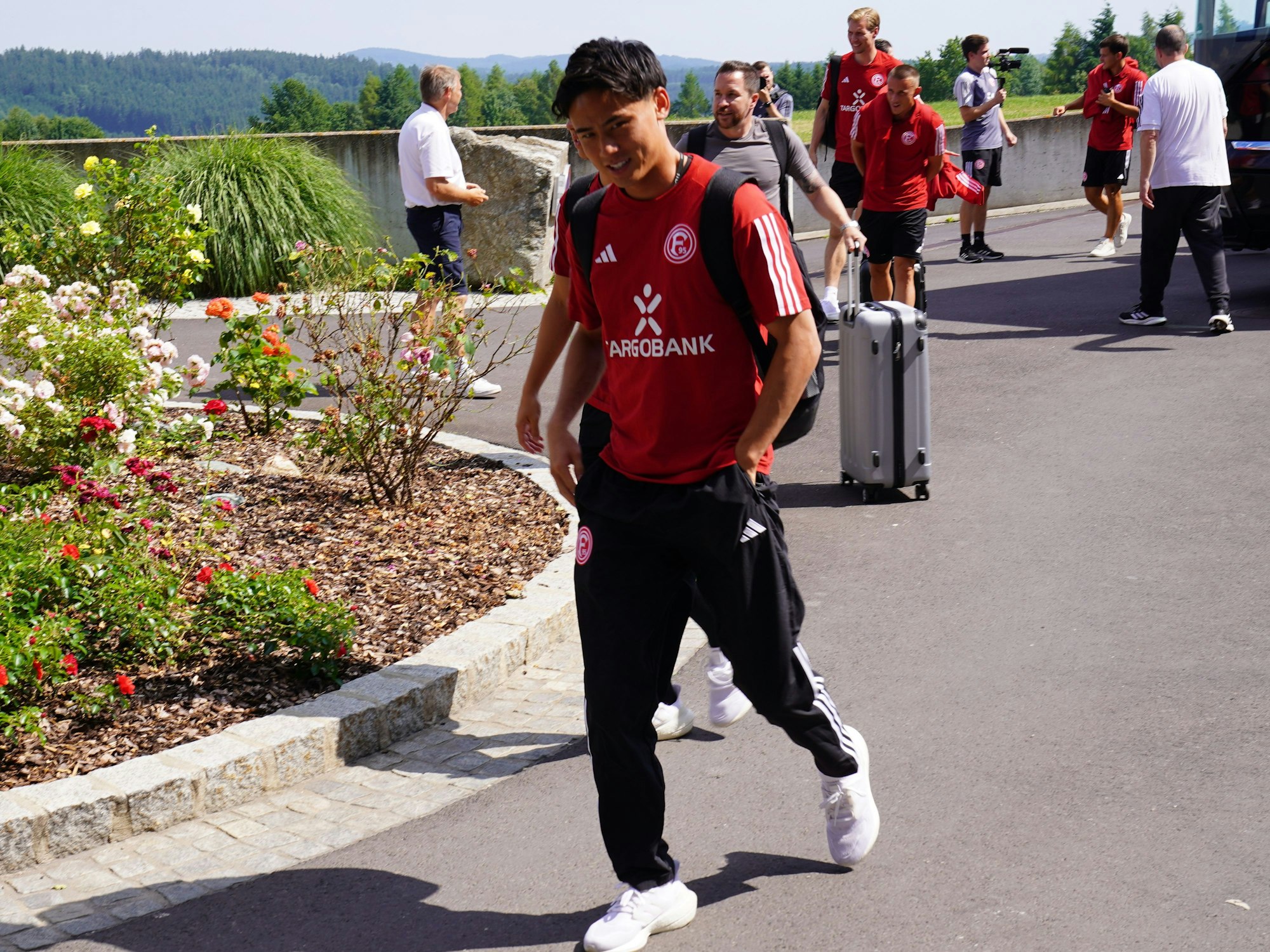 Ankunft von Fortuna Düsseldorf im Trainingslager im Falkensteiner-Hotel Bad Leonfelden: Hier kommt Takashi Uchino am Dienstag (11. Juli 2023) an.
