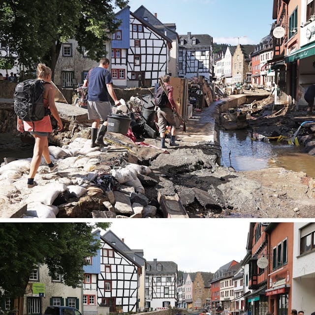 Starke Verwüstungen hatte das Hochwasser in Bad Münstereifel angerichtet.