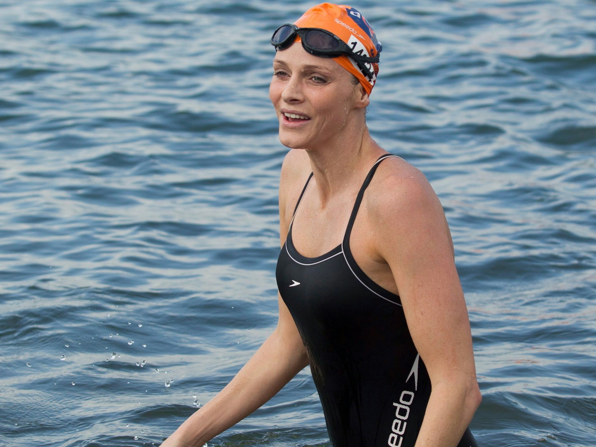 Charlene Wittstock in Vorbereitung auf das ´Midmar Mile»-Schwimmrennen in Howick (Archivfoto vom 12.02.2011).