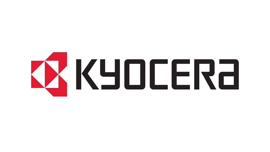 Borussia Mönchengladbach hat die Zusammenarbeit mit Kyocera ausgeweitet. Auf dem Bild ist das Logo des Unternehmens zu sehen.