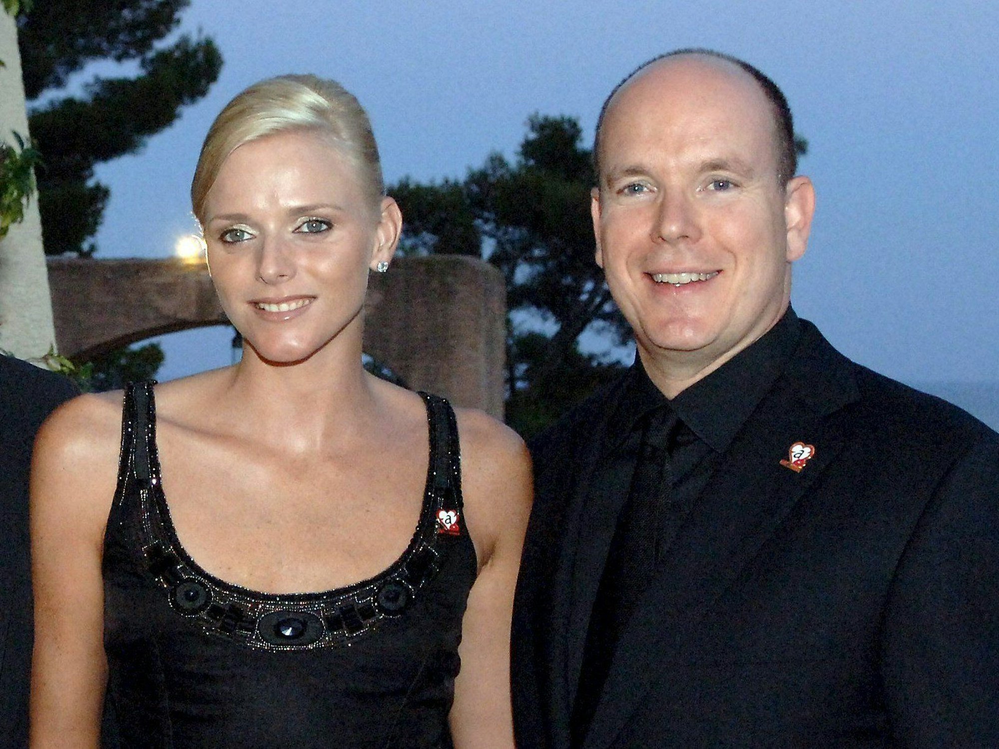 Fürst Albert II. von Monaco und Charlene Wittstock bei einer Benefizgala in Monaco.