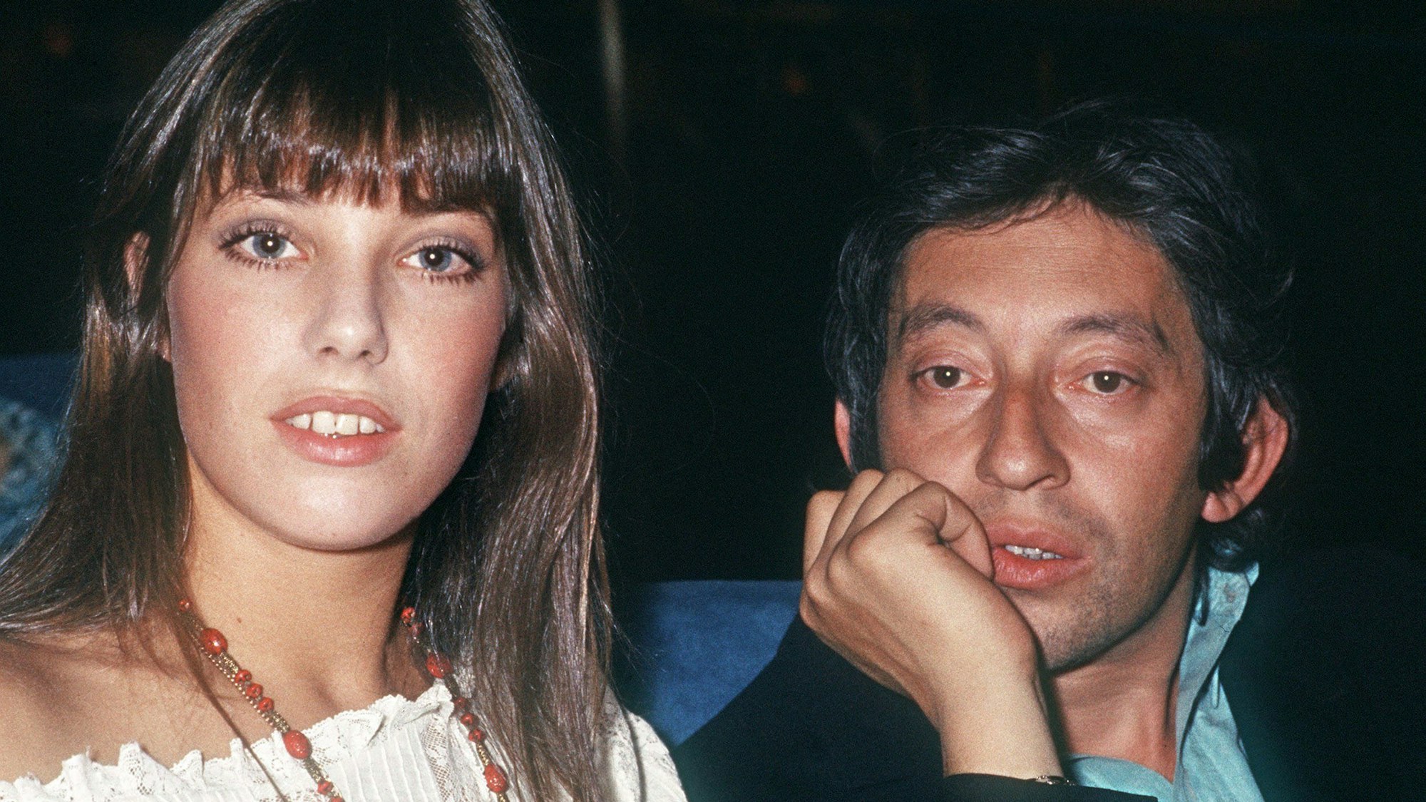 Der französische Sänger Serge Gainsbourg (r) und Jane Birkin im September 1970.