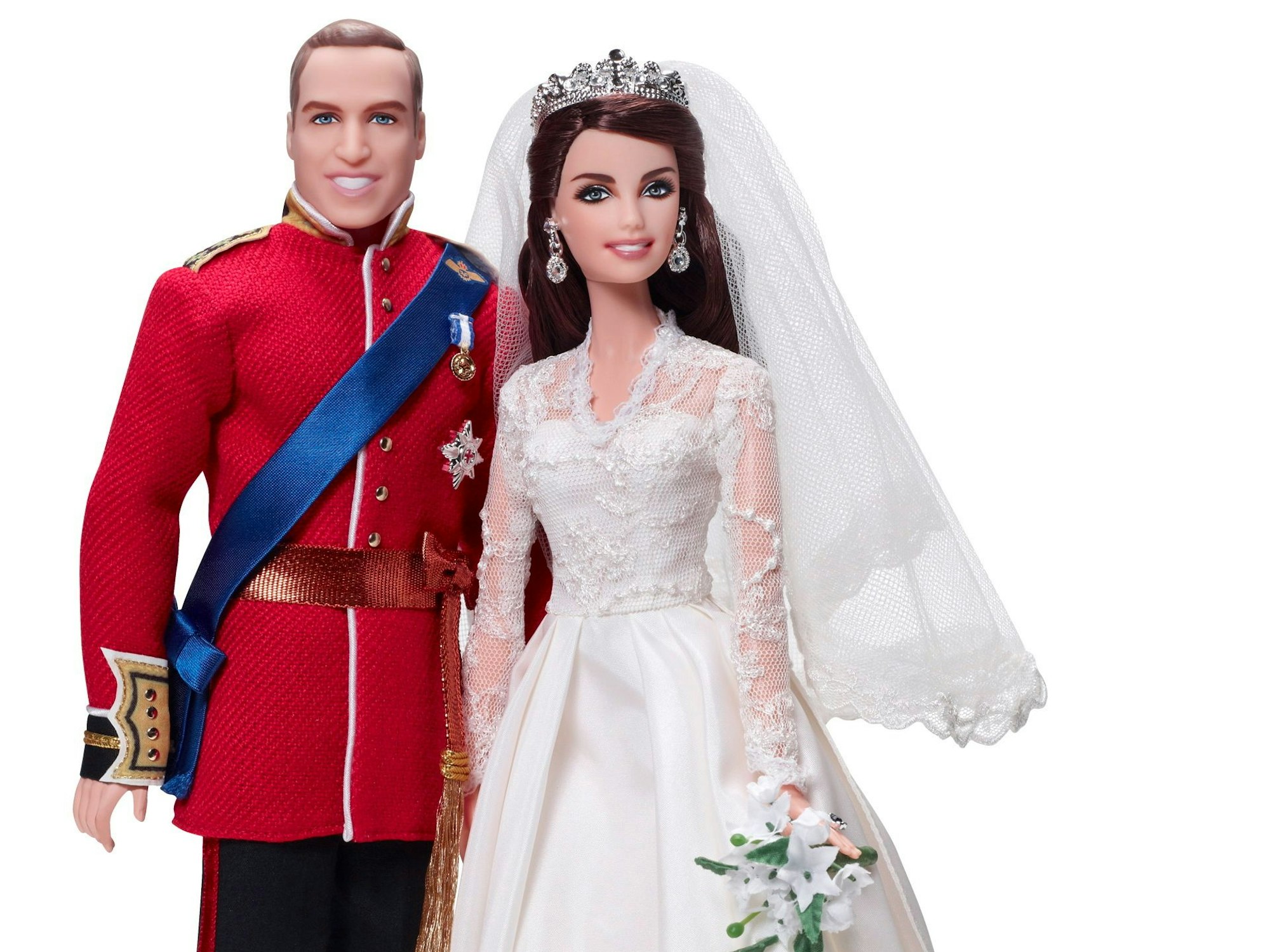 Prinz William und Herzogin Kate als Barbiepuppen, herausgegeben 2012.