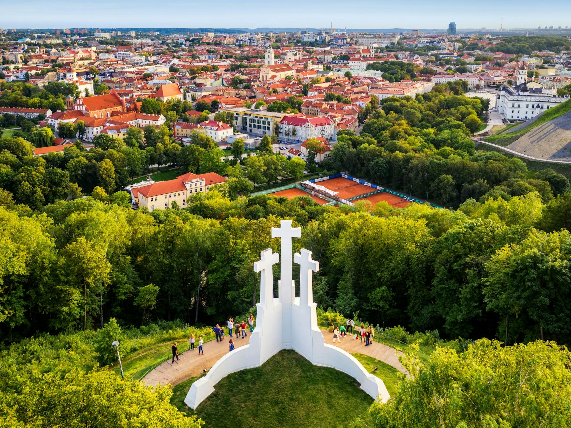 Blick über die Altstadt von Vilnius, Litauen.