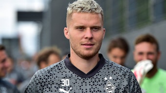 Nico Elvedi von Borussia Mönchengladbach, hier am 17. Juli 2023 bei einer Trainingseinheit im Borussia-Park, könnte Borussia Mönchengladbach.