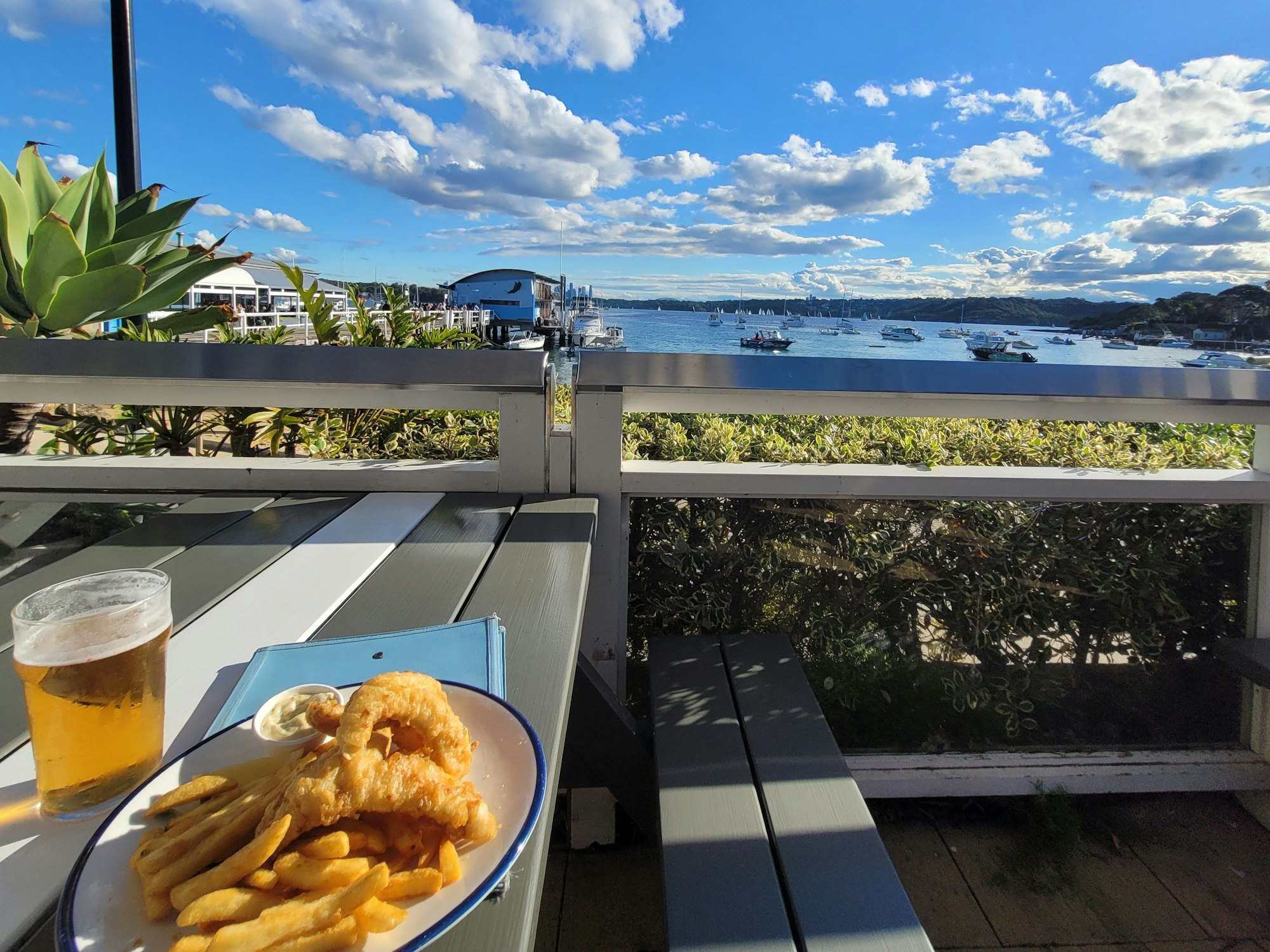 Sydney: Blick von der Watson Bay auf die Bucht von Sydney

im Juli 2023
