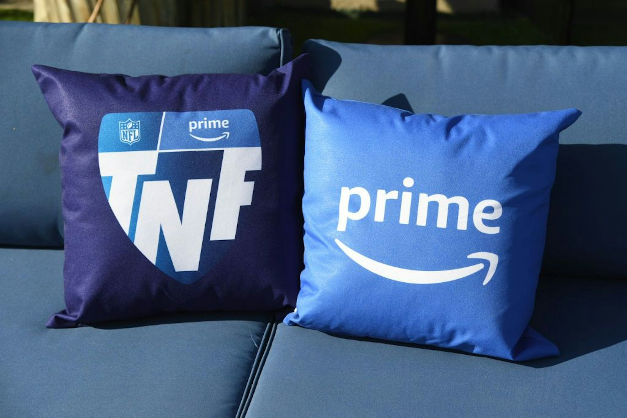 LOS ANGELES, CALIFORNIA - SEPTEMBER 15: A view of pillows during the “Thursday Night Football” Season Kickoff Party Hosted by Amazon Prime and Prime Video at The Fonda Theatre on September 15, 2022 in Los Angeles, California. (Photo by Jon Kopaloff/Getty Images Prime Video)