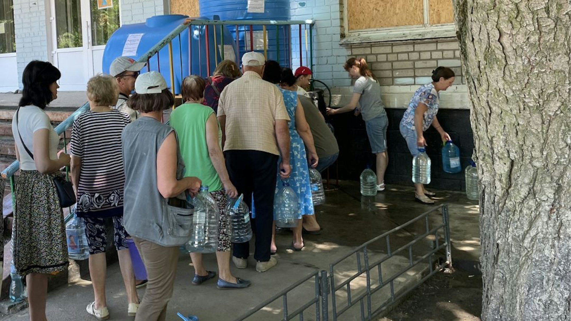 Das Wasser im ukrainischen Nikopol ist knapp.