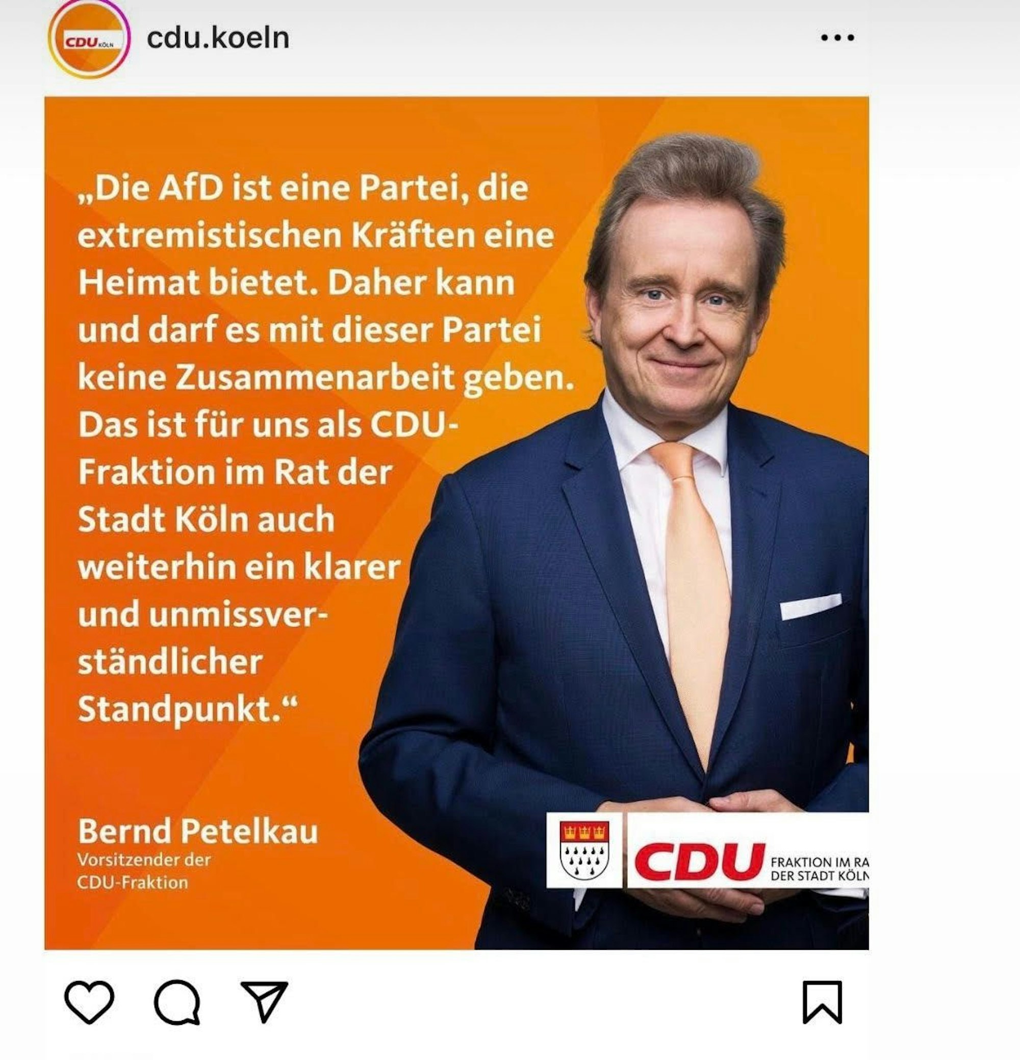 Der mittlerweile gelöschte Post der CDU zu den Aussagen von Friedrich Merz.