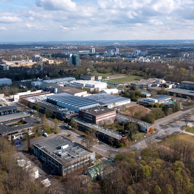 Luftaufnahme des WDR-Produktionsgeländes in Bocklemünd&nbsp;