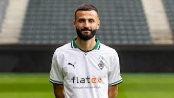 Franck Honorat, hier am 14. Juli 2023, Rechtsaußen von Fußball-Bundesligist Borussia Mönchengladbach in der Saison 2023/2024.