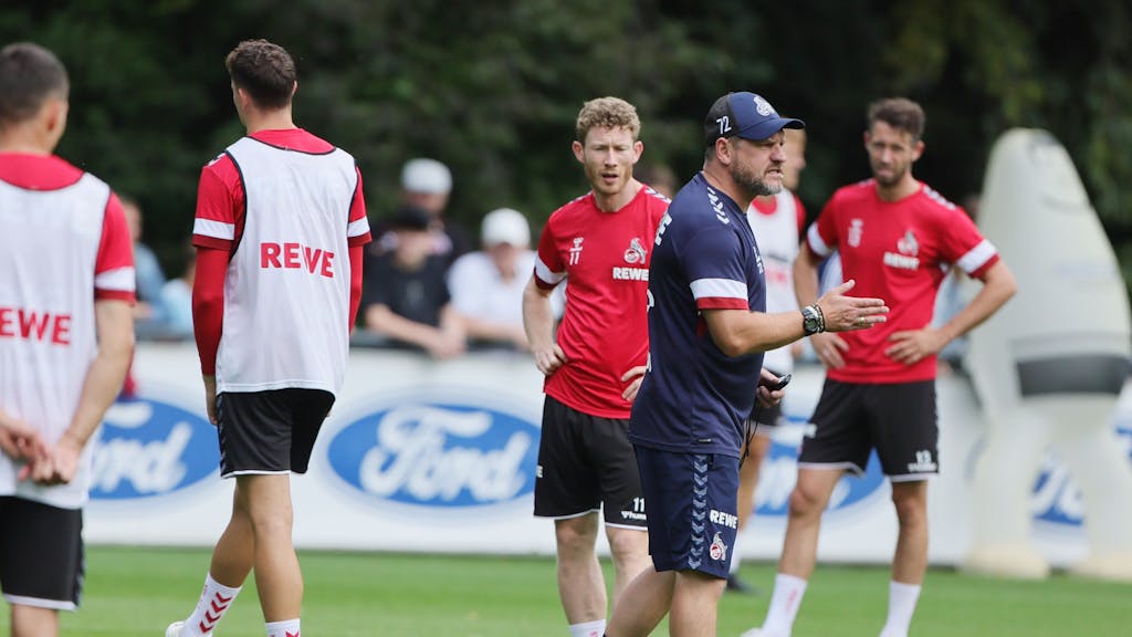 Steffen Baumgart im Training des 1. FC Köln.&nbsp;