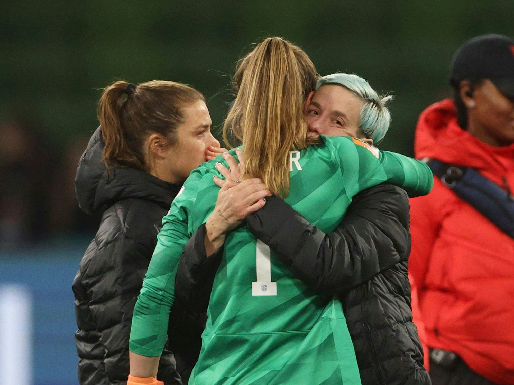 Megan Rapinoe hat Tränen in den Augen nach dem Aus gegen Schweden bei der Frauen-Fußball-WM.