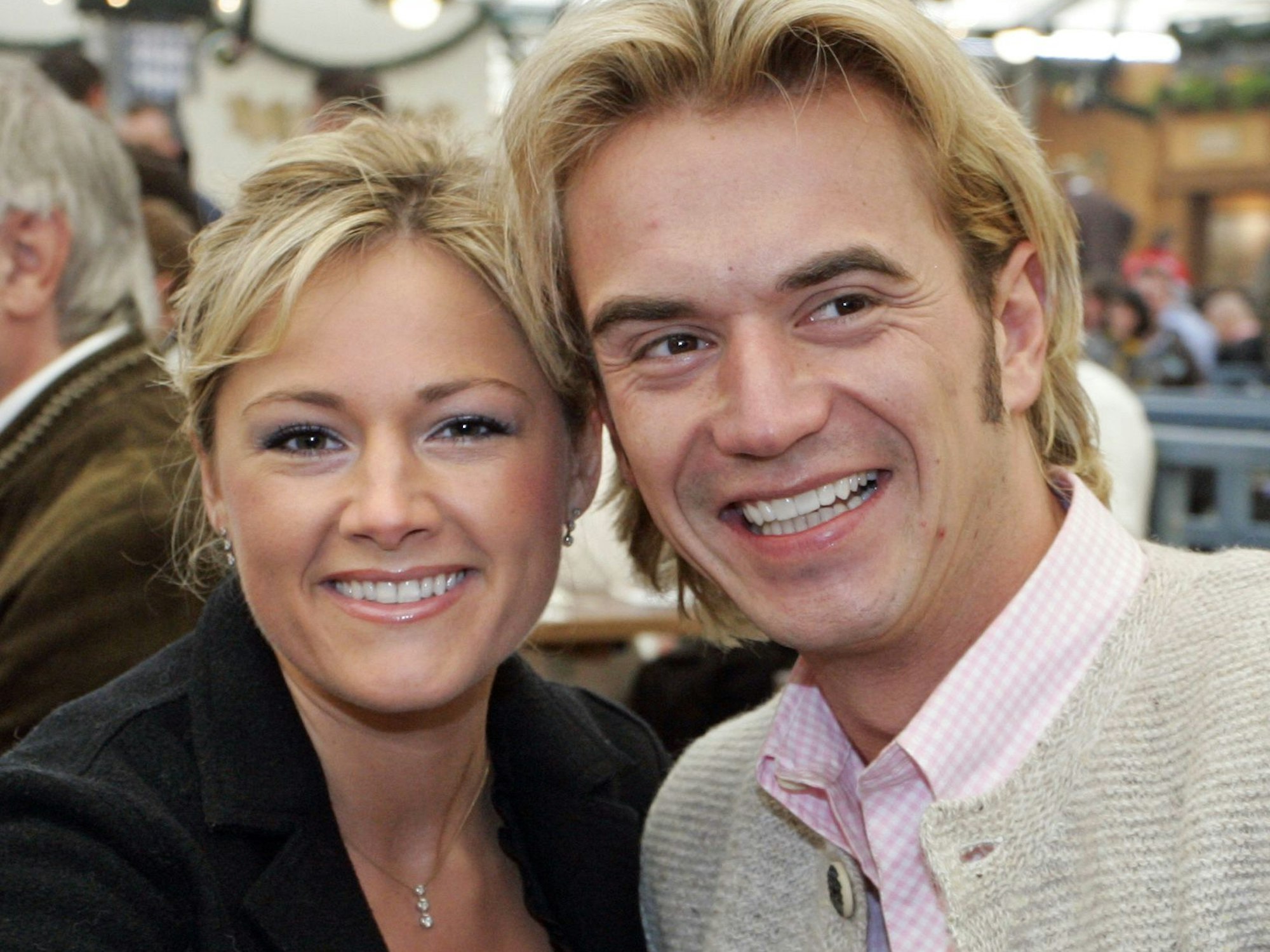 Florian Silbereisen und seine damalige Freundin Helene Fischer besuchen im September 2008 das Oktoberfest