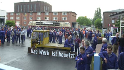 Werksbesetzung 2003: Arbeitskampf ums Ausbesserungswerk Opladen. Kuno Dreschmann, Betriebsratsvorsitzender. Foto: Ralf Krieger
