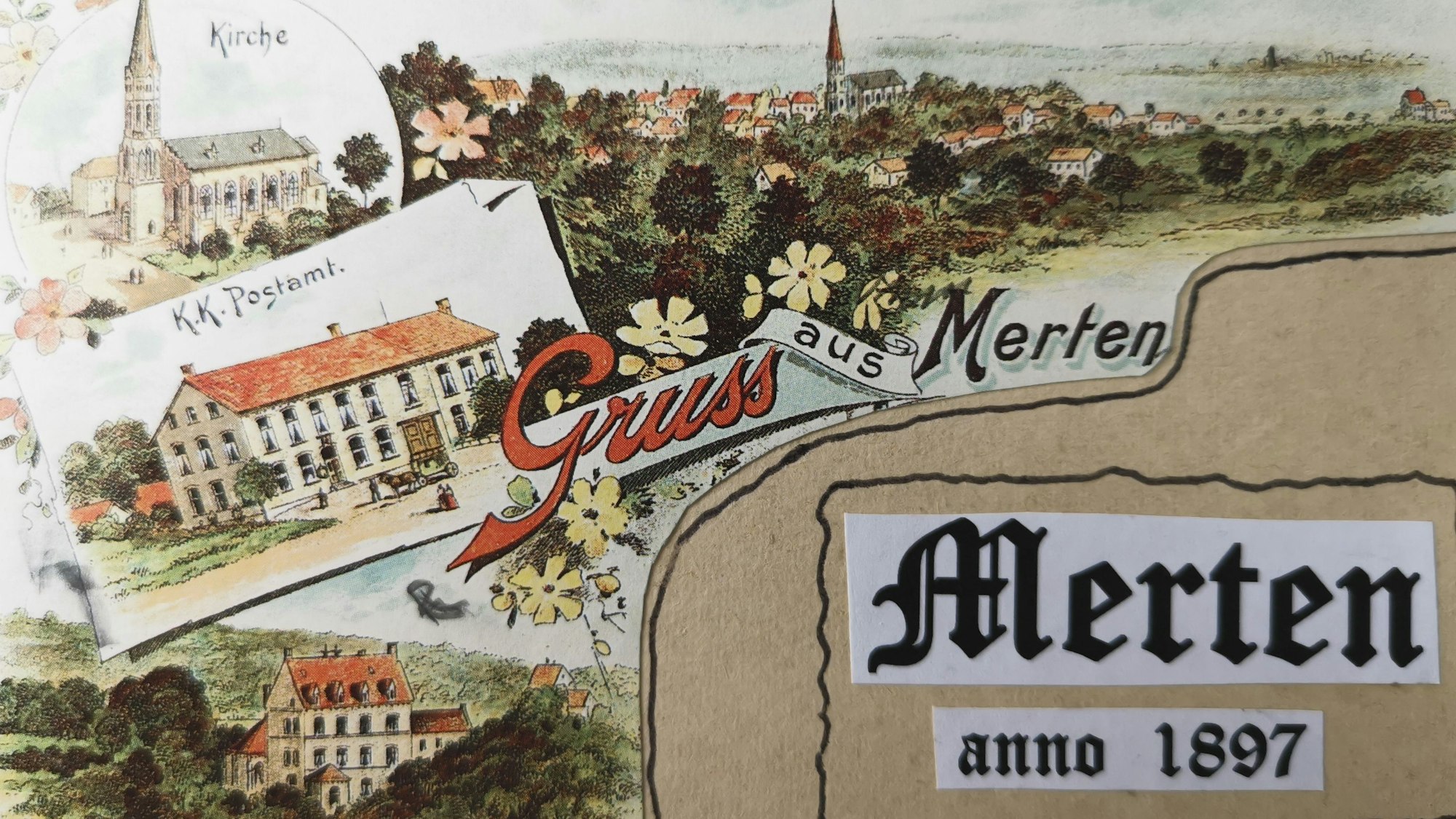 850 Jahre Merten: Die älteste bekannte Grußkarte aus dem Jahr 1897