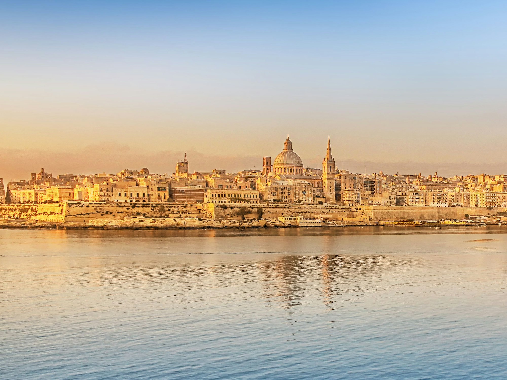 Skyline von Valletta auf Malta 