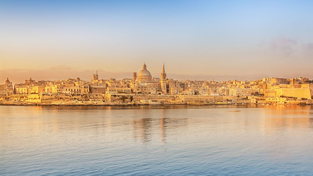 Skyline von Valletta auf Malta 