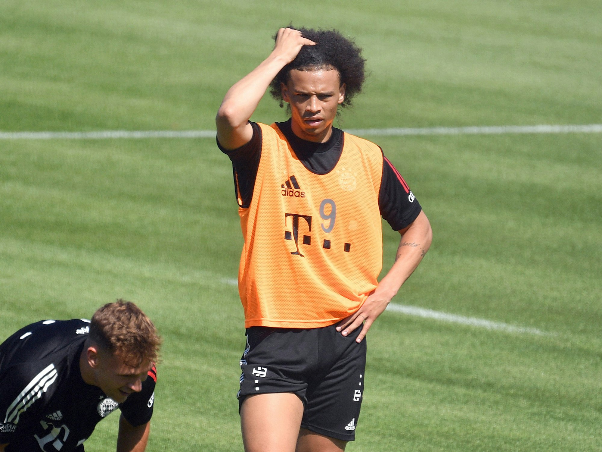 Leroy Sane beim Training von Bayern München. 