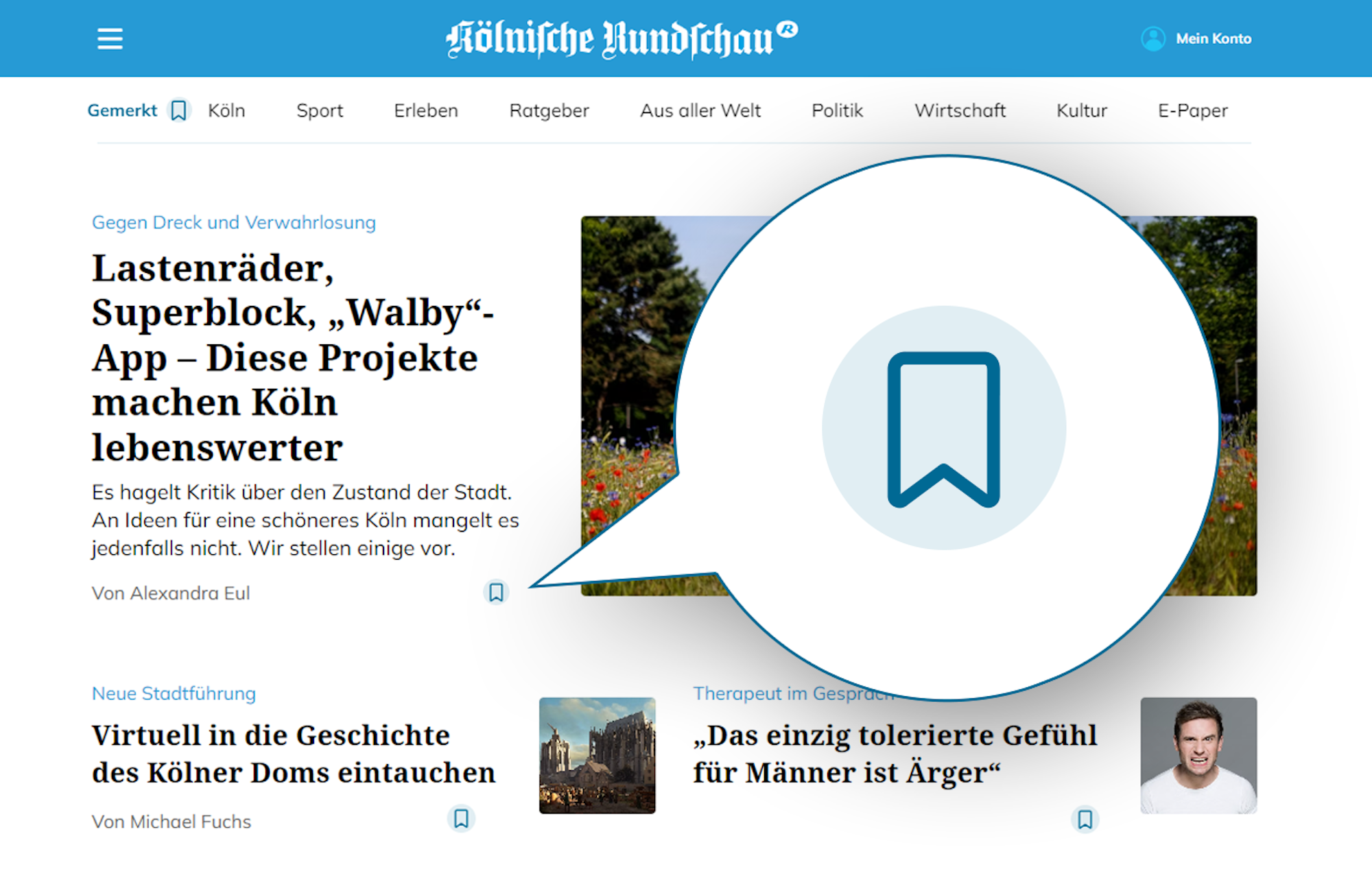 Jetzt neu auf rundschau-online.de: Artikel merken und später lesen - in Ihrer persönlichen Merkliste.
