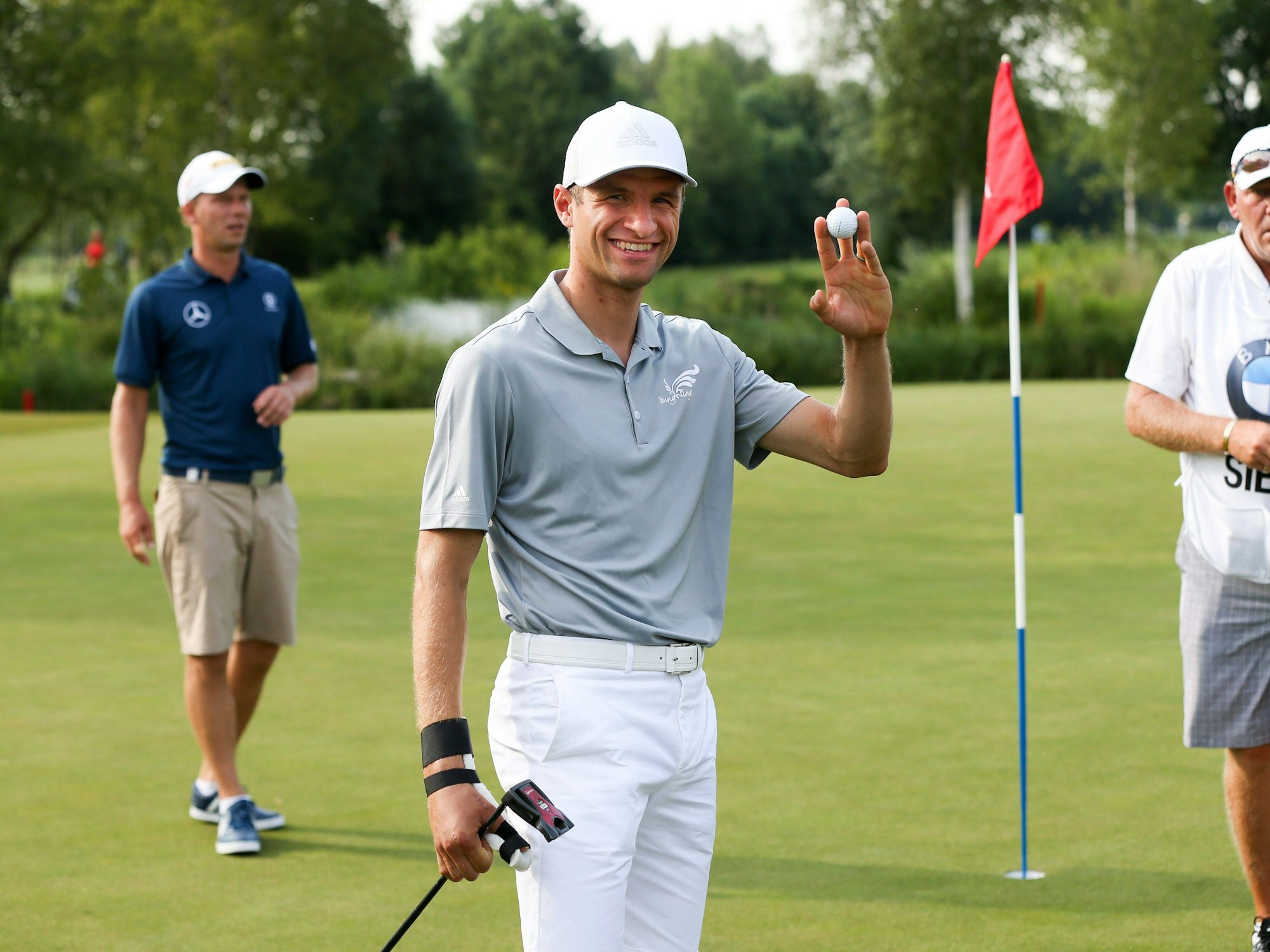 Thomas Müller bei einem Golf-Turnier 2017. 