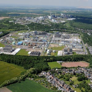 Luftbild des Chemieparks Knapsack.