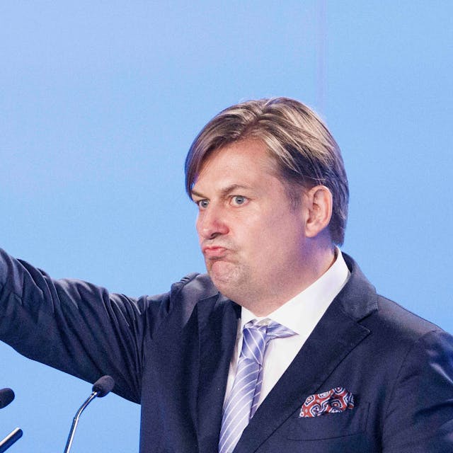 Maximilian Krah bei seiner Vorstellungsrede als AfD-Spitzenkandidat für die Europawahl der AfD Europawahlversammlung in Magdeburg