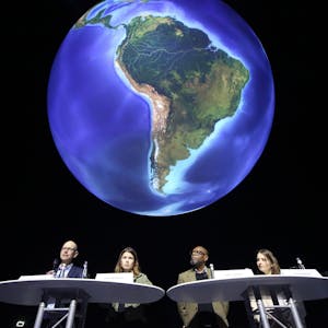 Ansicht der Erdkugel - hier mit dem Subkontinent Südamerika