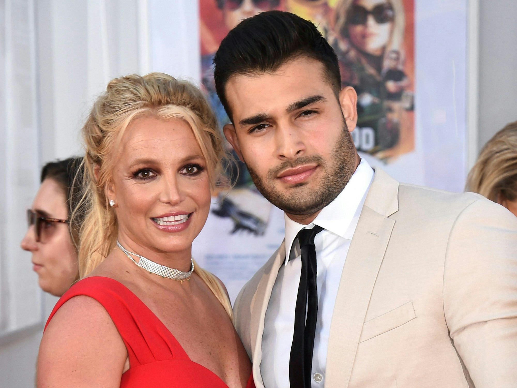 Britney Spears und Sam Asghari im Juli 2019 bei einer Filmpremiere in Los Angeles, USA.