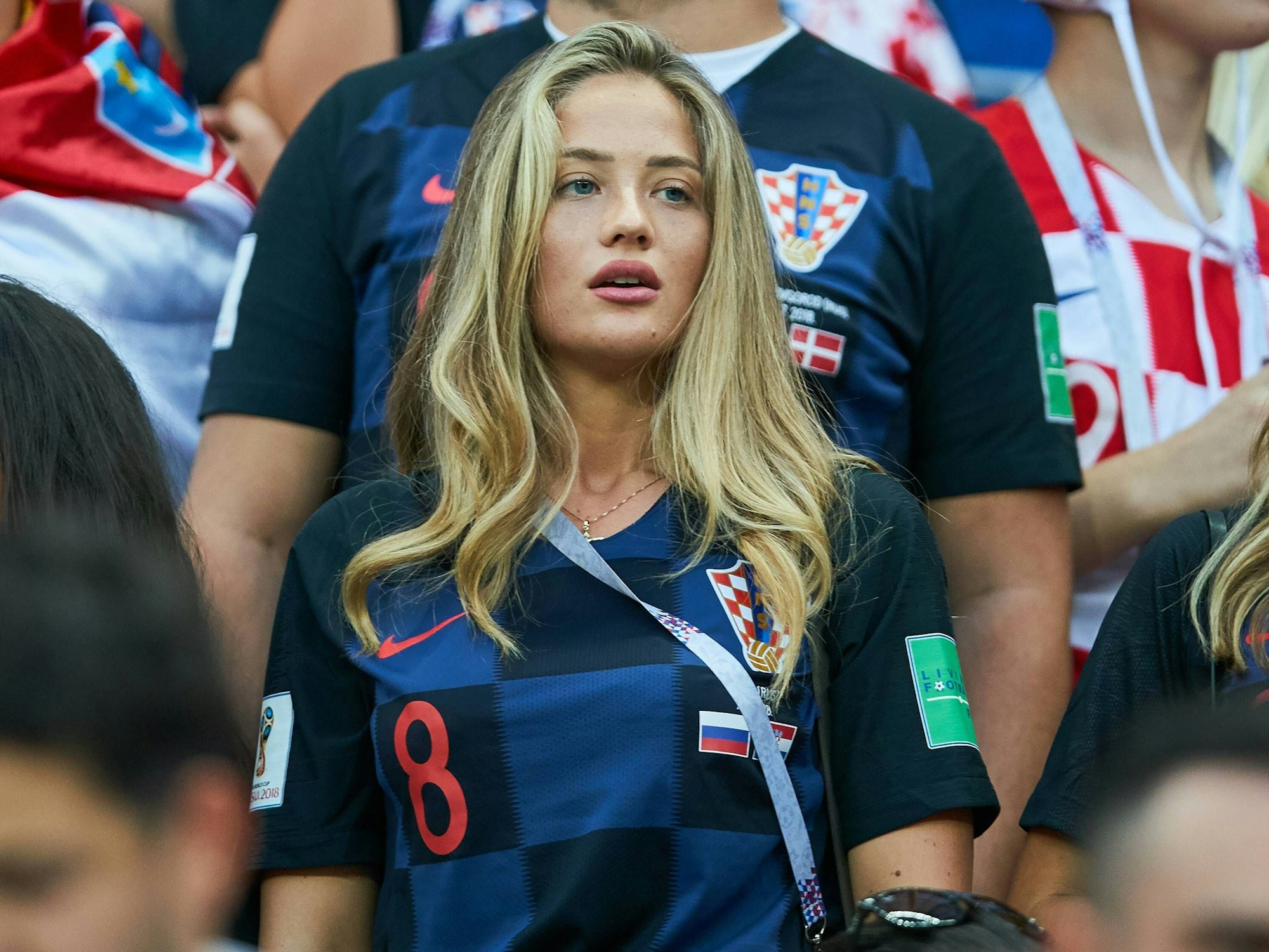 Izabel kovacic beim WM-Spiel zwischen Kroatien und Russland. 