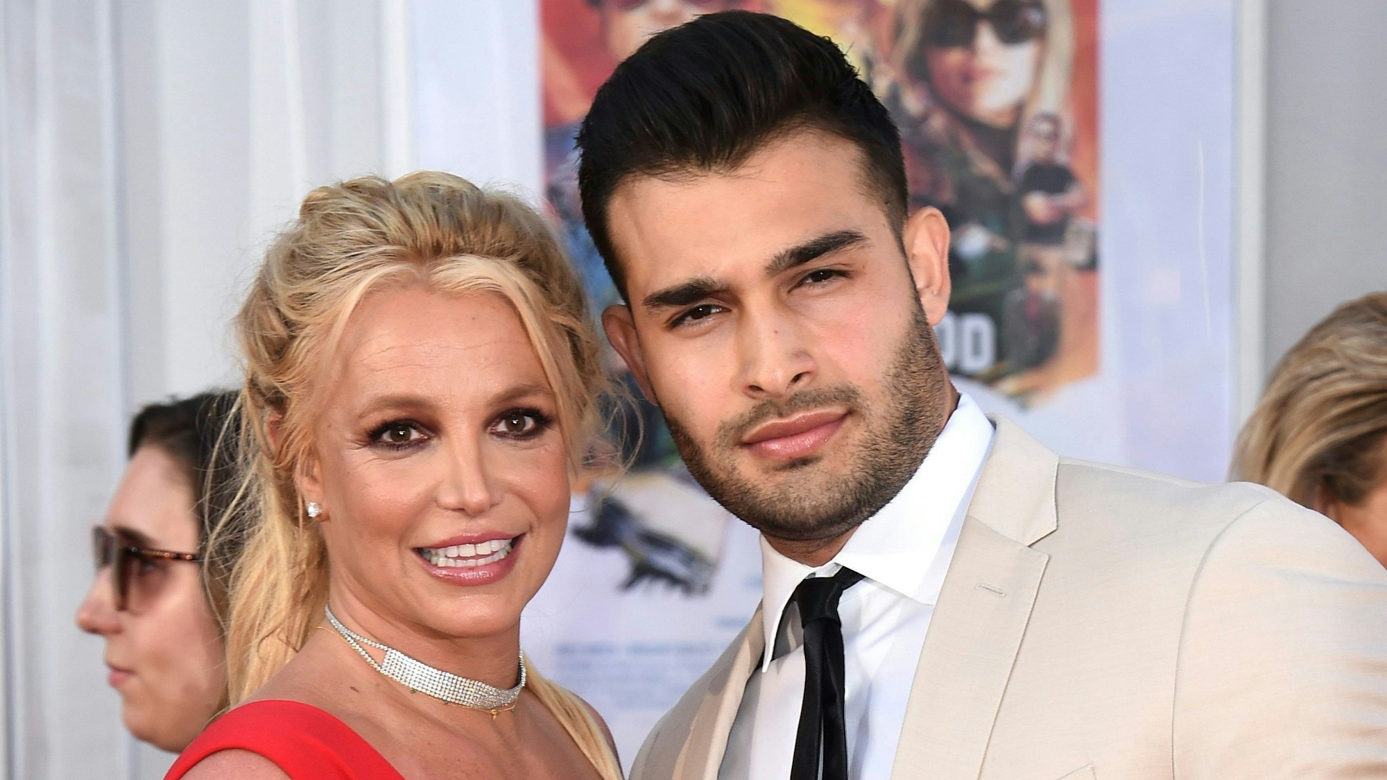 Britney Spears und Sam Asghari erscheinen im Juli 2019 bei der Premiere von ‚Once Upon a Time in Hollywood‘.